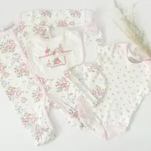 Floral Baby Girls Clothing Keepsake Gift Box