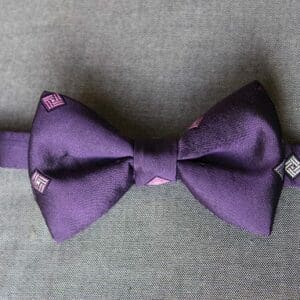 Bow Tie Mitchell - Purple, Woven Silk