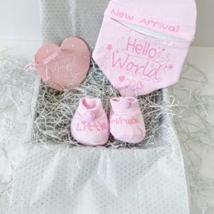 Hello World ‘Little Miracle’ Baby Girl Clothing Gift Set