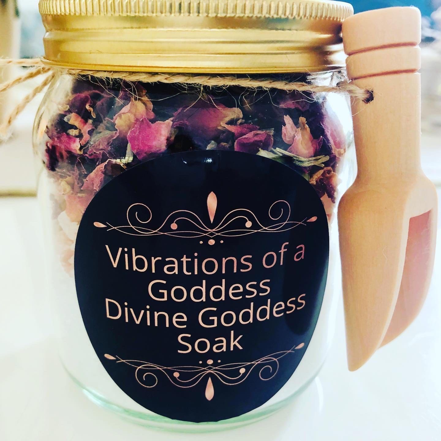 Divine Goddess Self Love Bath Soak - Rose Quartz Crystal Gift