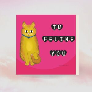 cat card im feline you