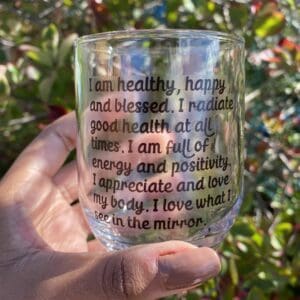 Health glass cup