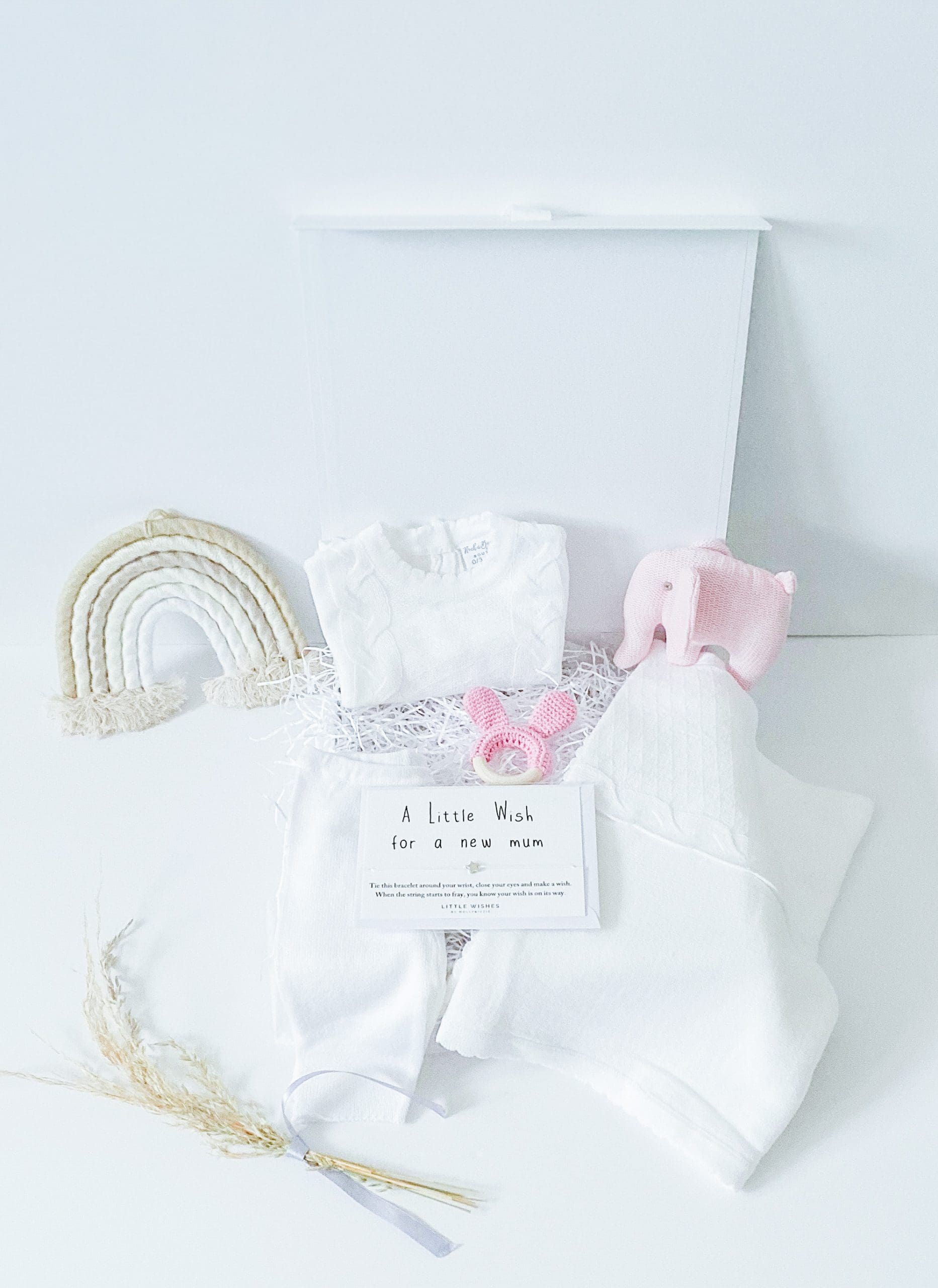 Pink Knitted Clothing Keepsake Gift Box