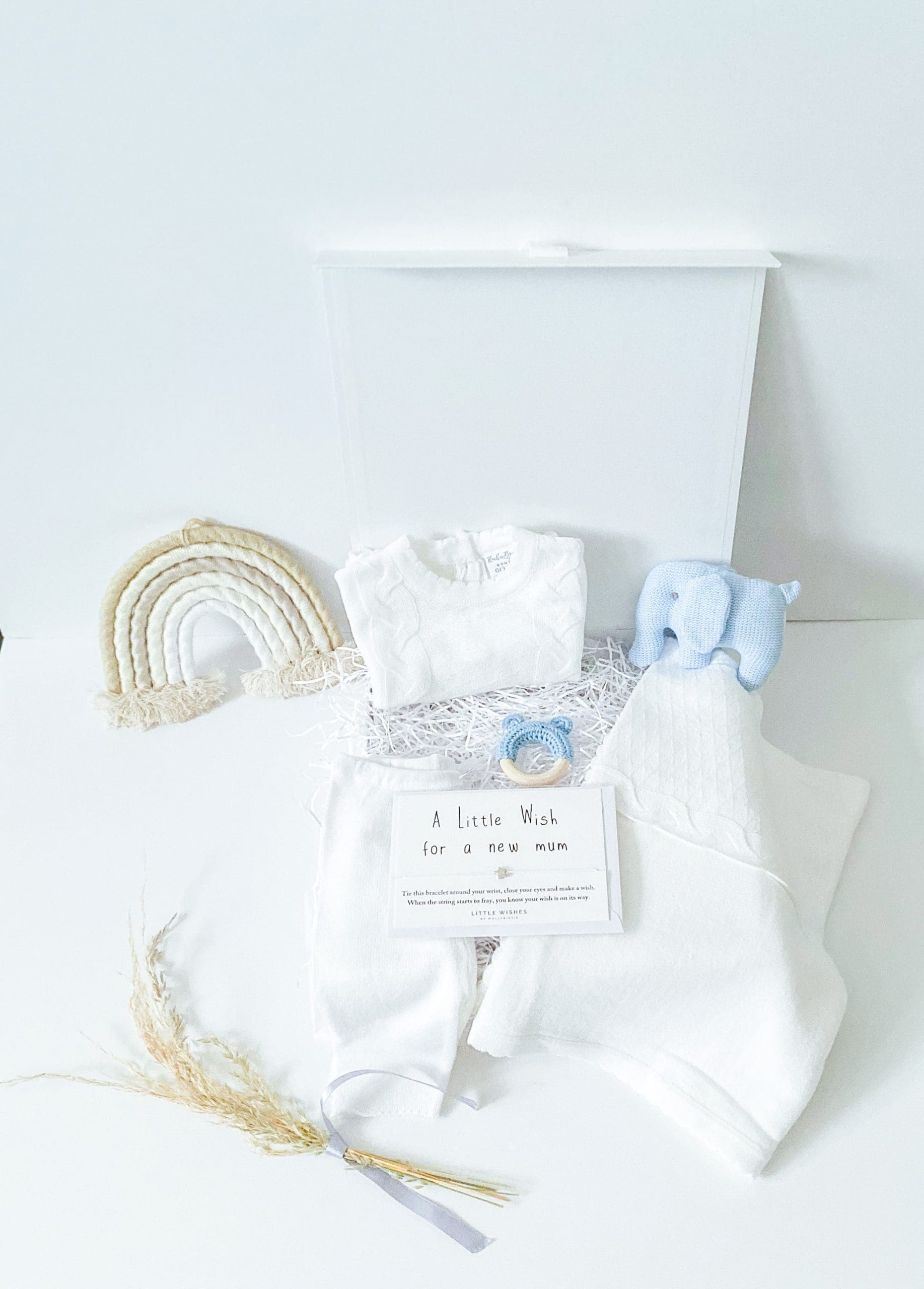 Blue Knitted Clothing Keepsake Gift Box