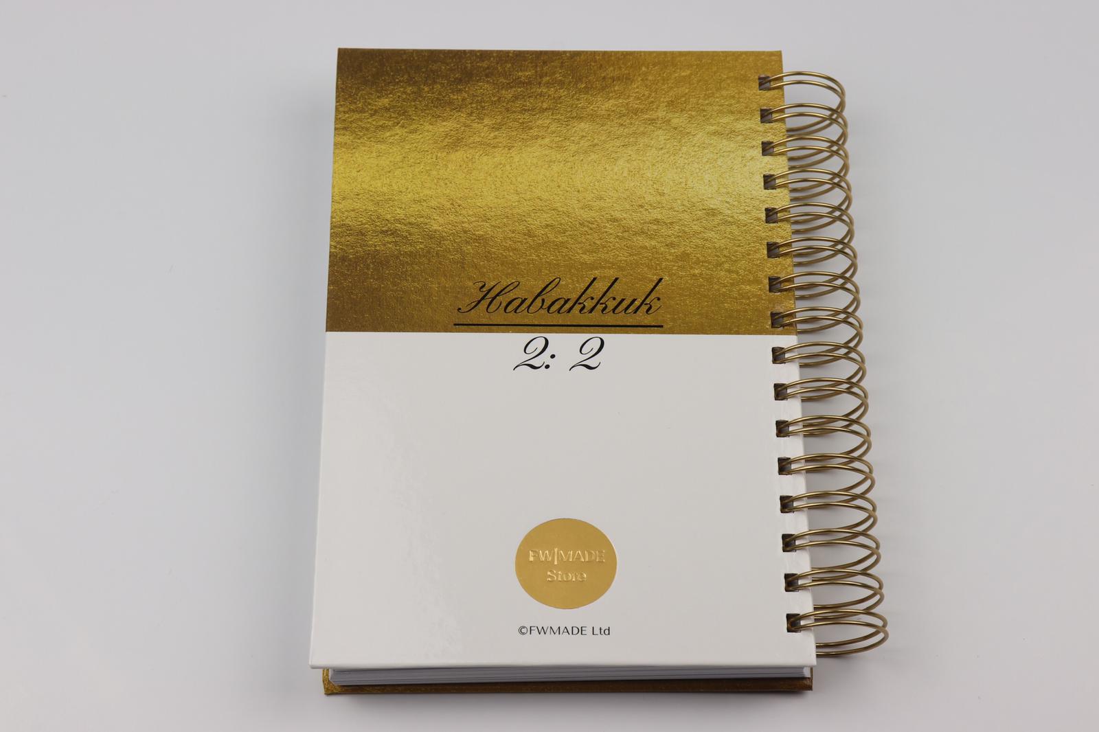 WRITE THE VISION BLACK, WHITE AND GOLD PLANNER