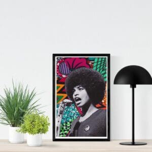 Angela Davis Print, wakuda, african print fans, black-owned brands, black pound day