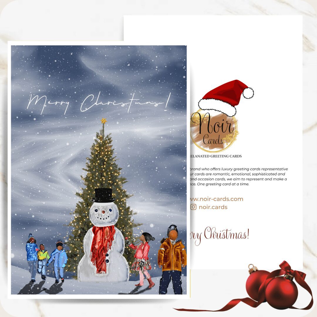 The Snowman & The Kids - Christmas Card