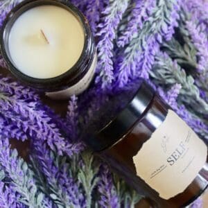 Self: Lavender Scented Soy Candle - Wood Wick