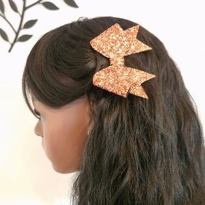 Dark Bronze Glitter Hair Bow