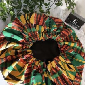 Kente Luxe Satin, wakuda, african print fans, black-owned brands, black pound day