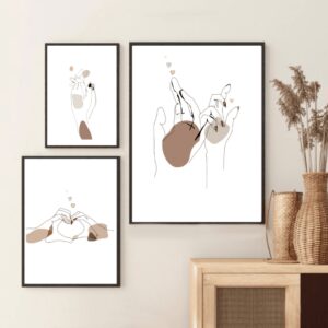 Love Hands Wall Art Print - Gifts for Couples
