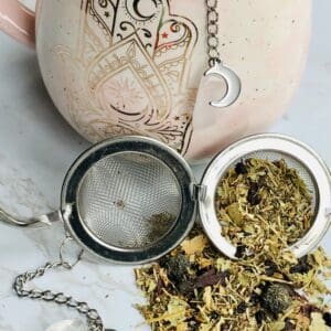 Crystal & Moon Tea Infuser - Rose Quartz, Amethyst or Clear Quartz