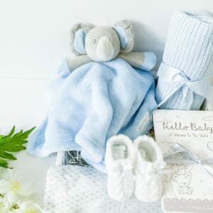 Blue Elephant baby comforter gift set