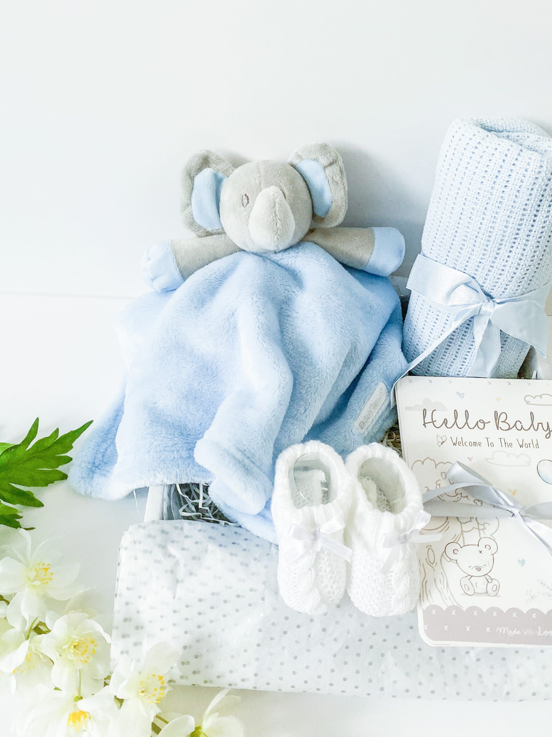Blue Elephant baby comforter gift set
