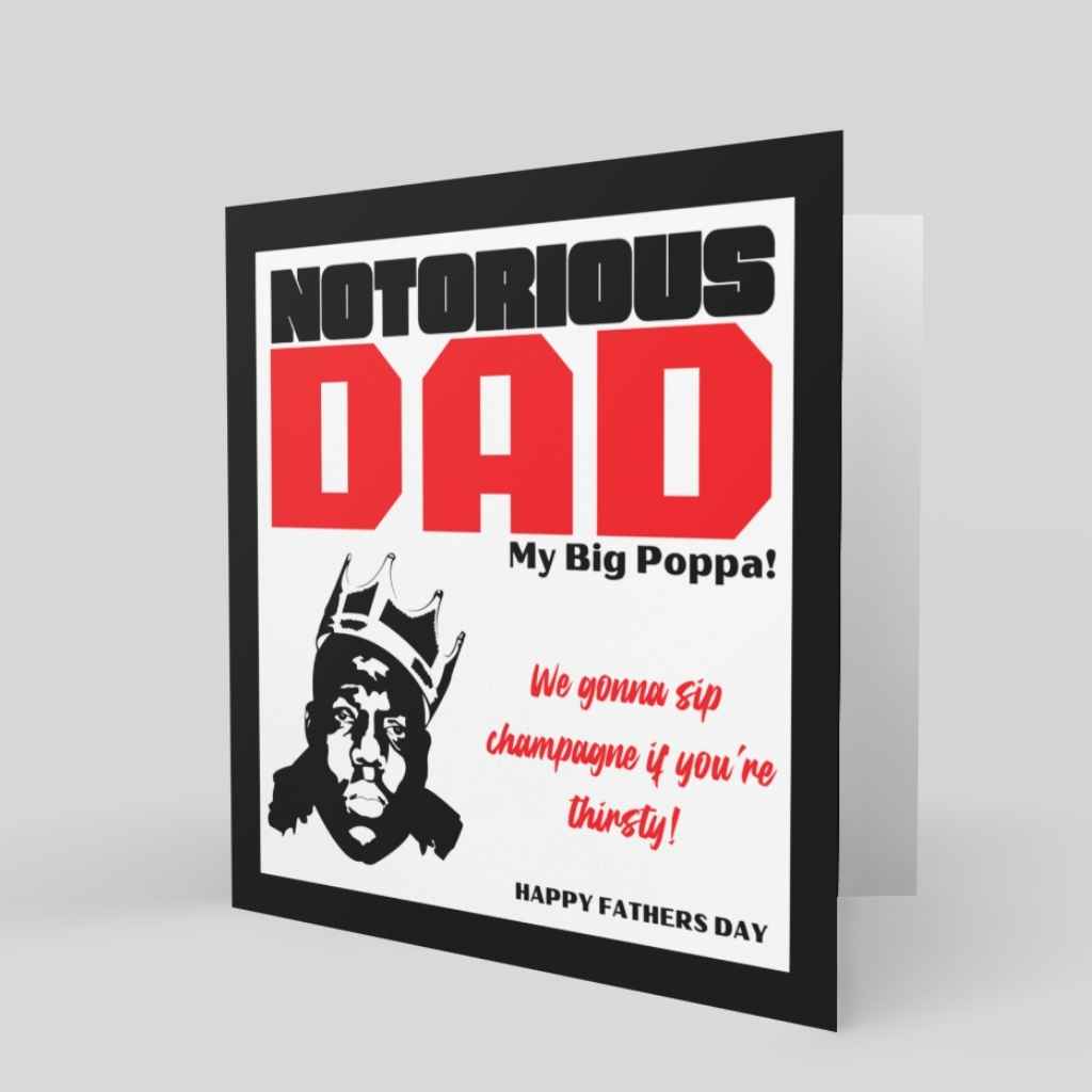 Notorious DAD father's day card, Father's Day Cards, black fathers day cards