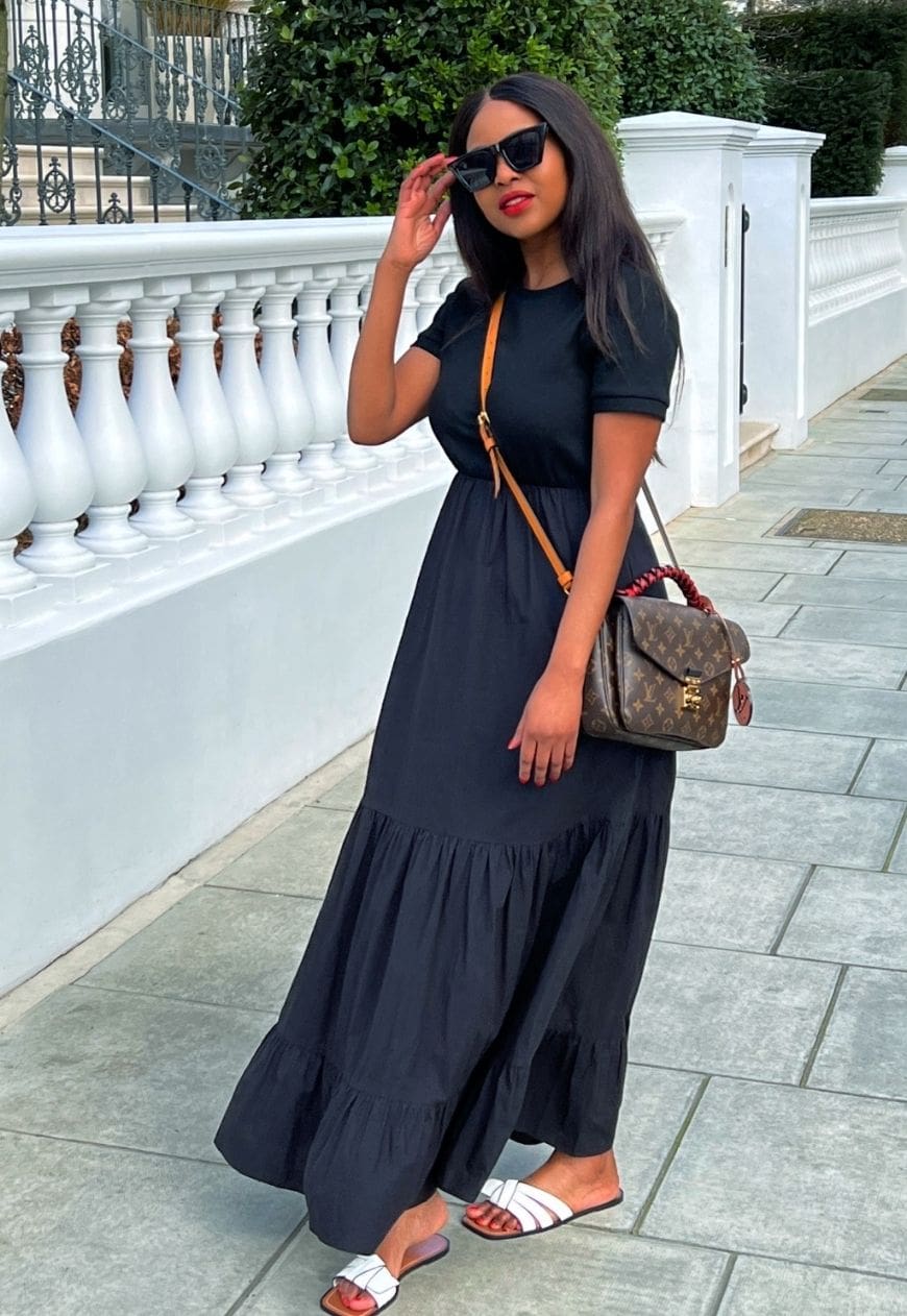 Black Woman Maxi Dress
