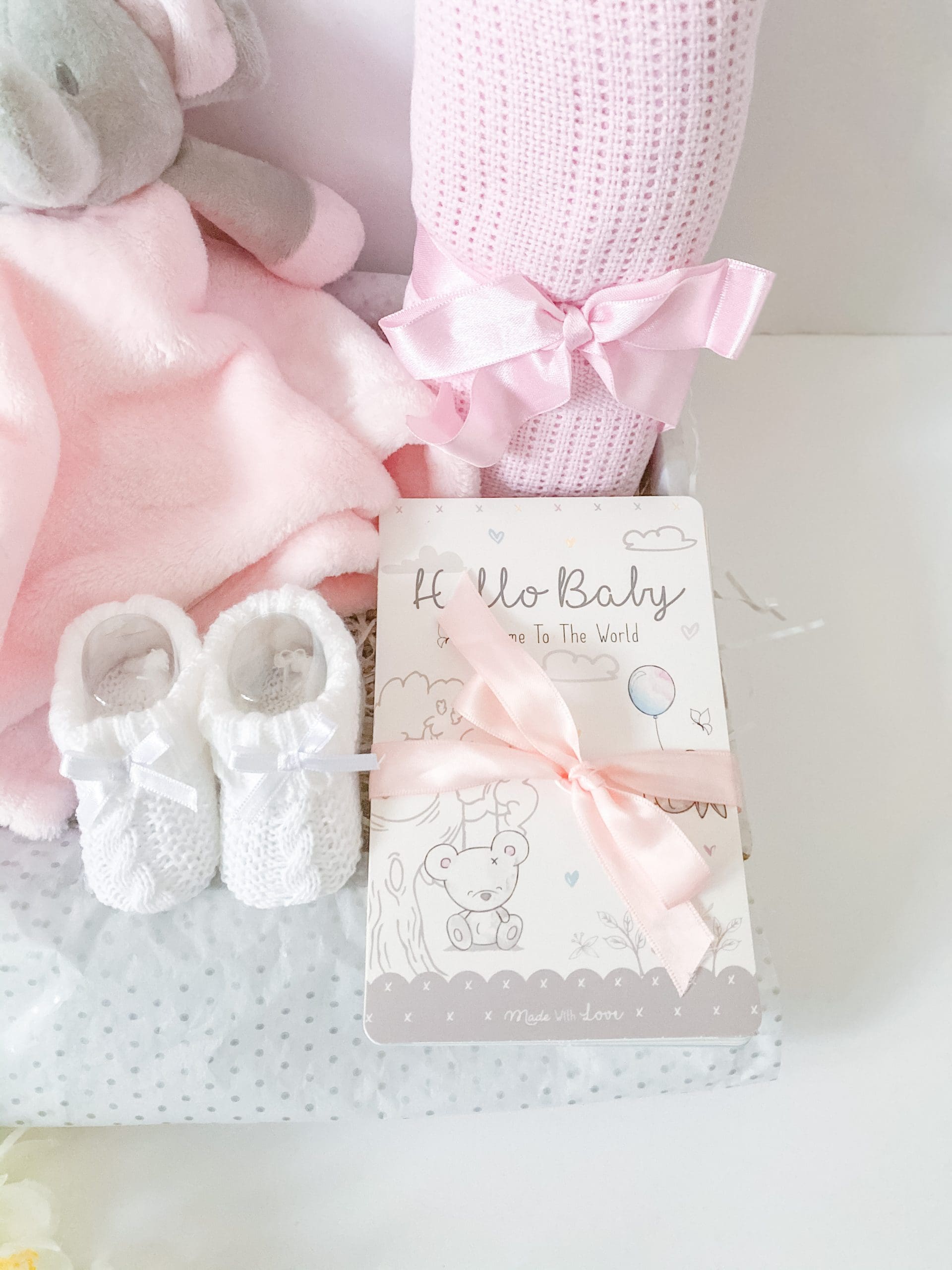 Pink Elephant baby comforter gift set
