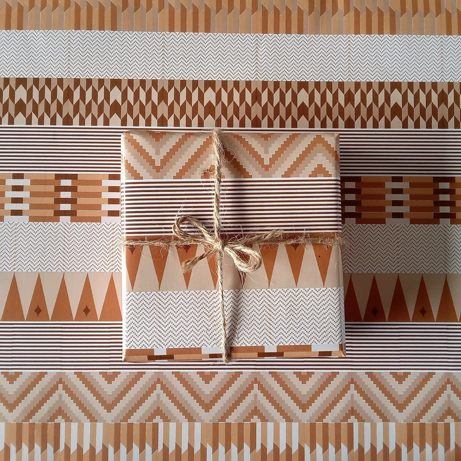 Kente Copper Mix Luxury Wrapping Paper