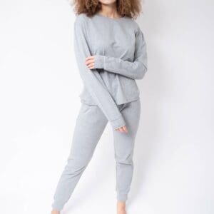 Solid Grey women pyjamas/ Loungewear set