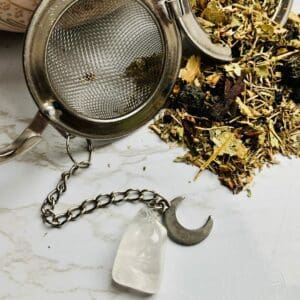 Crystal & Moon Tea Infuser - Rose Quartz, Amethyst or Clear Quartz
