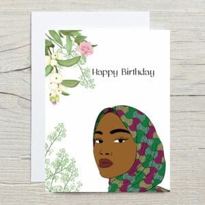Muslim Woman Hijab Happy Birthday