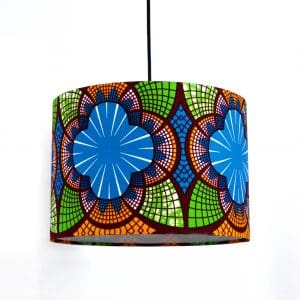 African Wax Print Lampshade