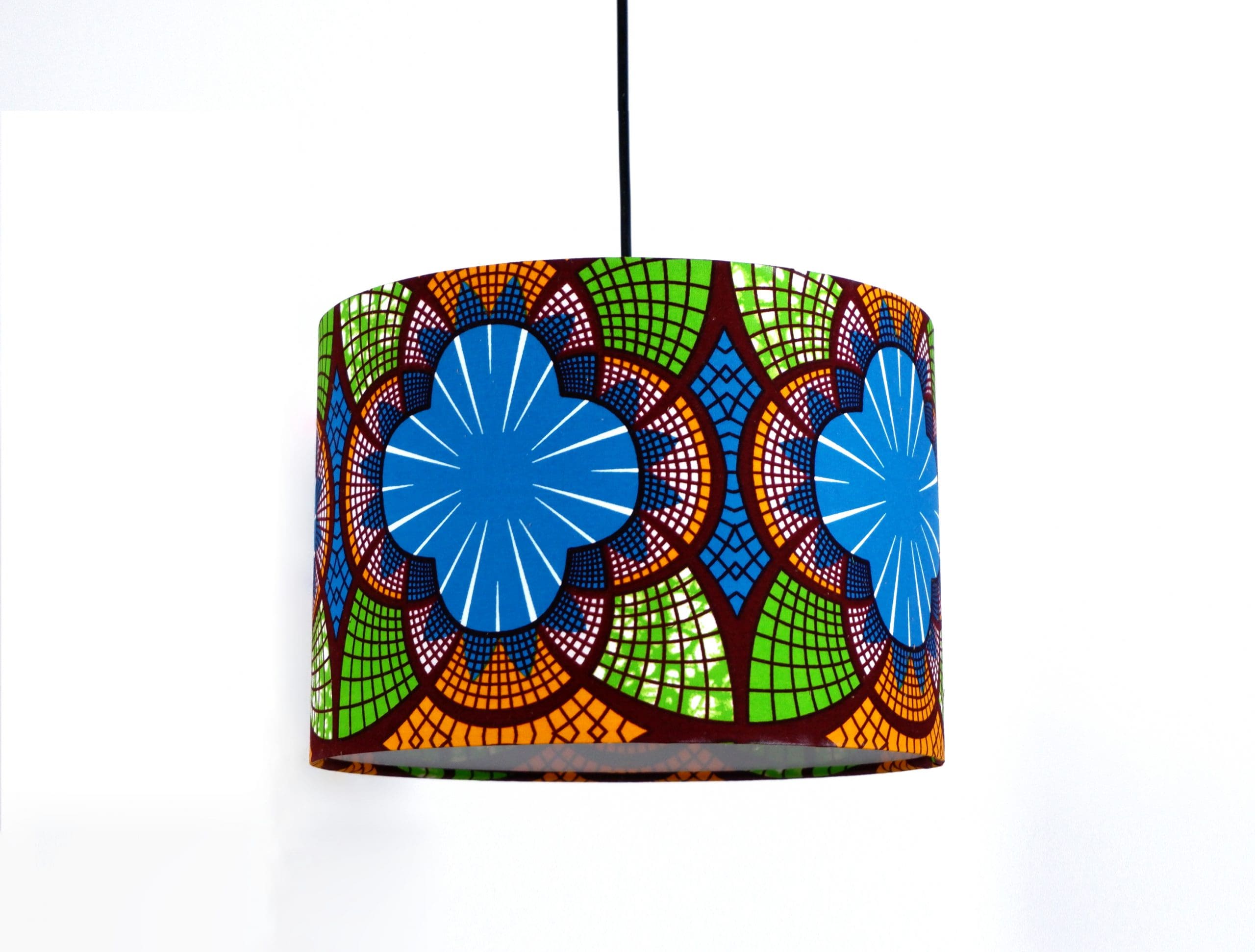 African Wax Print Lampshade