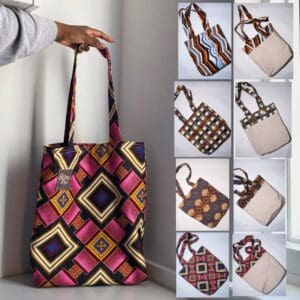 Tote Bag, wakuda, african print fans, black-owned brands, black pound day