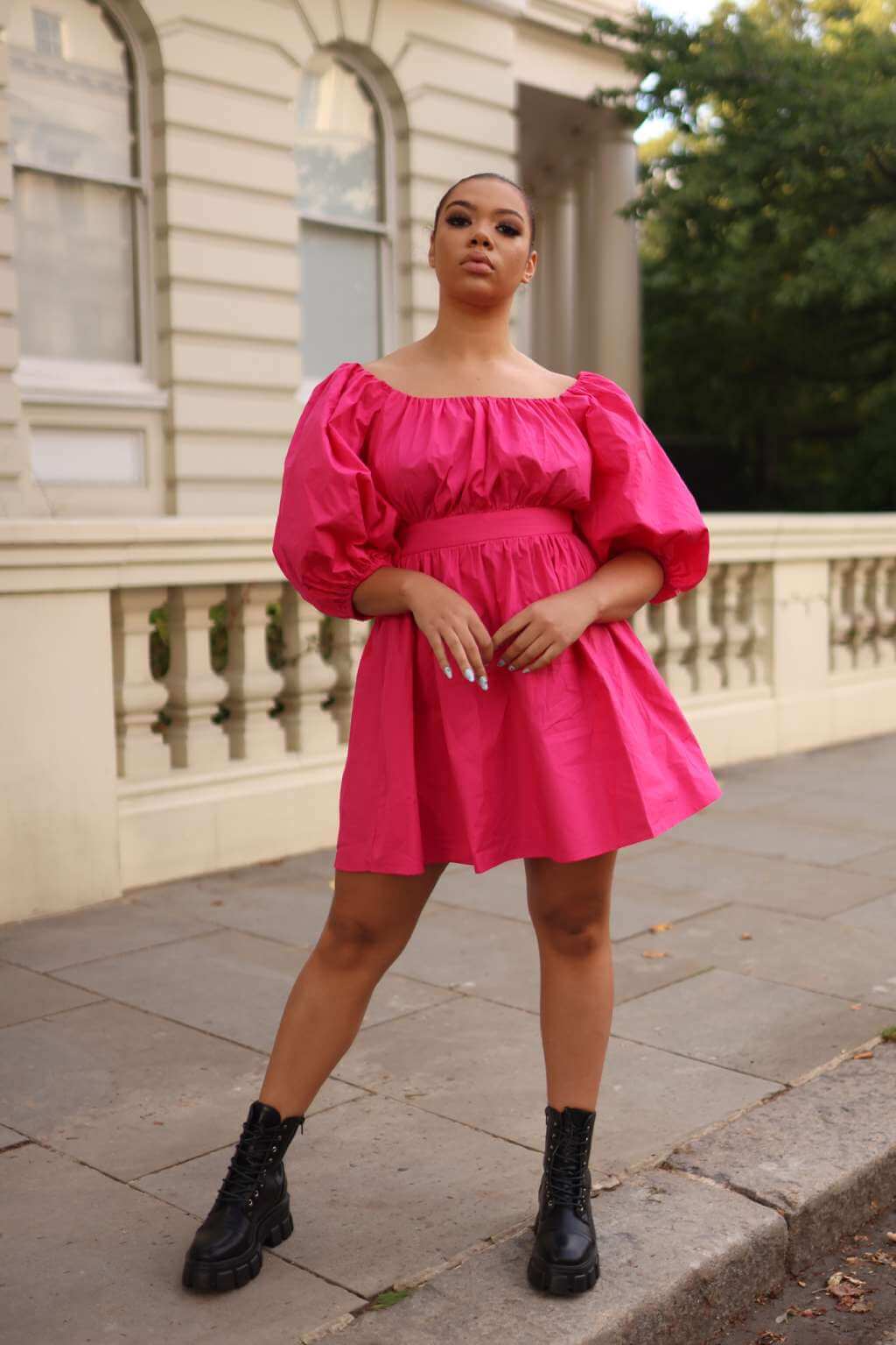 Pink Poplin Dress