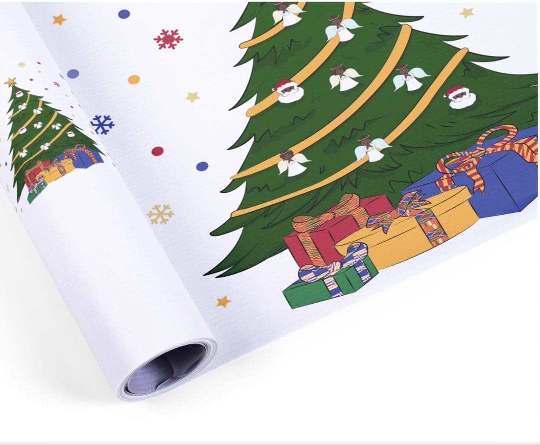 Christmas Tree Wrapping Paper 2 Sheets