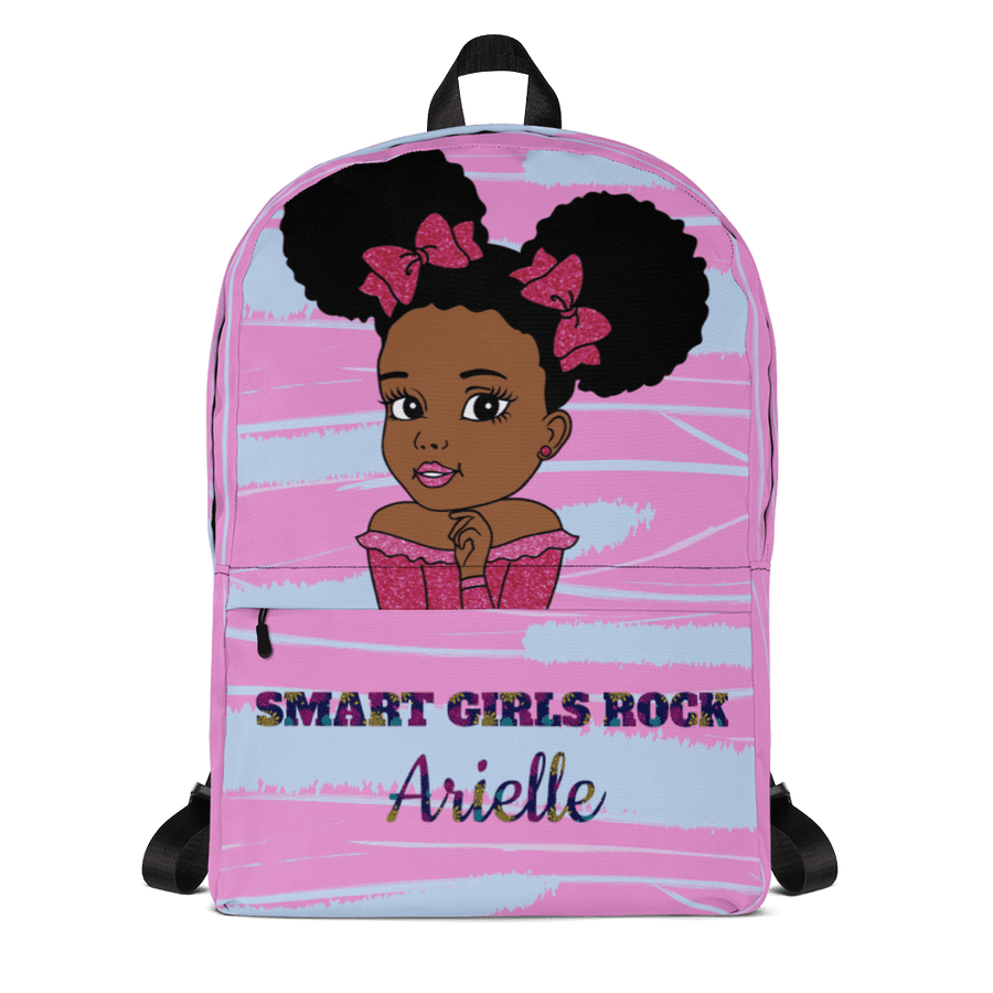 Personalised Smart Girl Backpack, black-owned bags, wakuda, african print fans, black-owned brands, black pound day