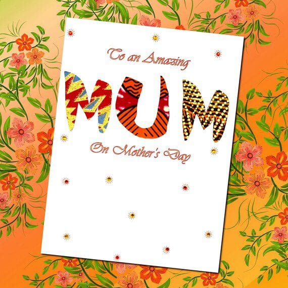 mothers day card, card, mother, amazing mum