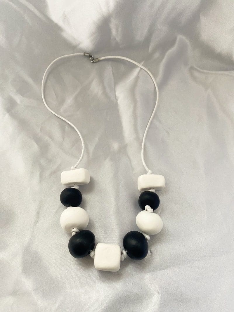Black and White Statement Necklace