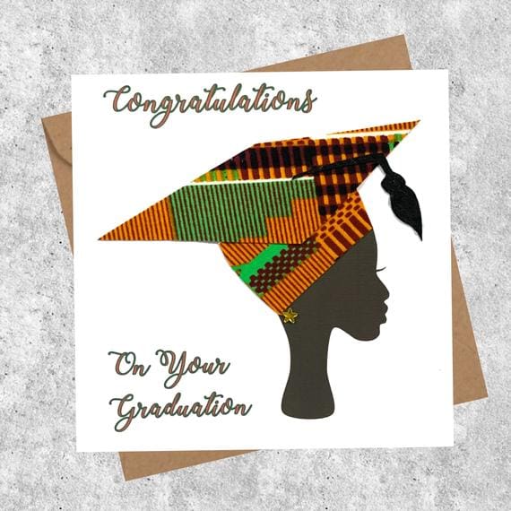 black graduation cards