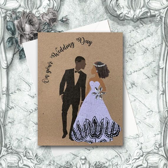 black wedding cards