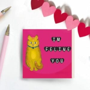 cute cat girlfriend boyfriend card