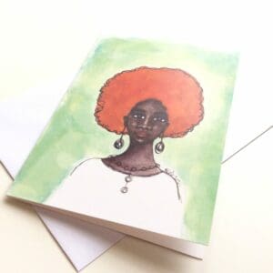 'Desta' Black Woman's Birthday Card by Stacey-Ann Cole
