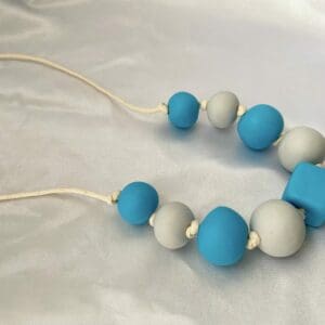 Grey and Turquoise Statement Necklace