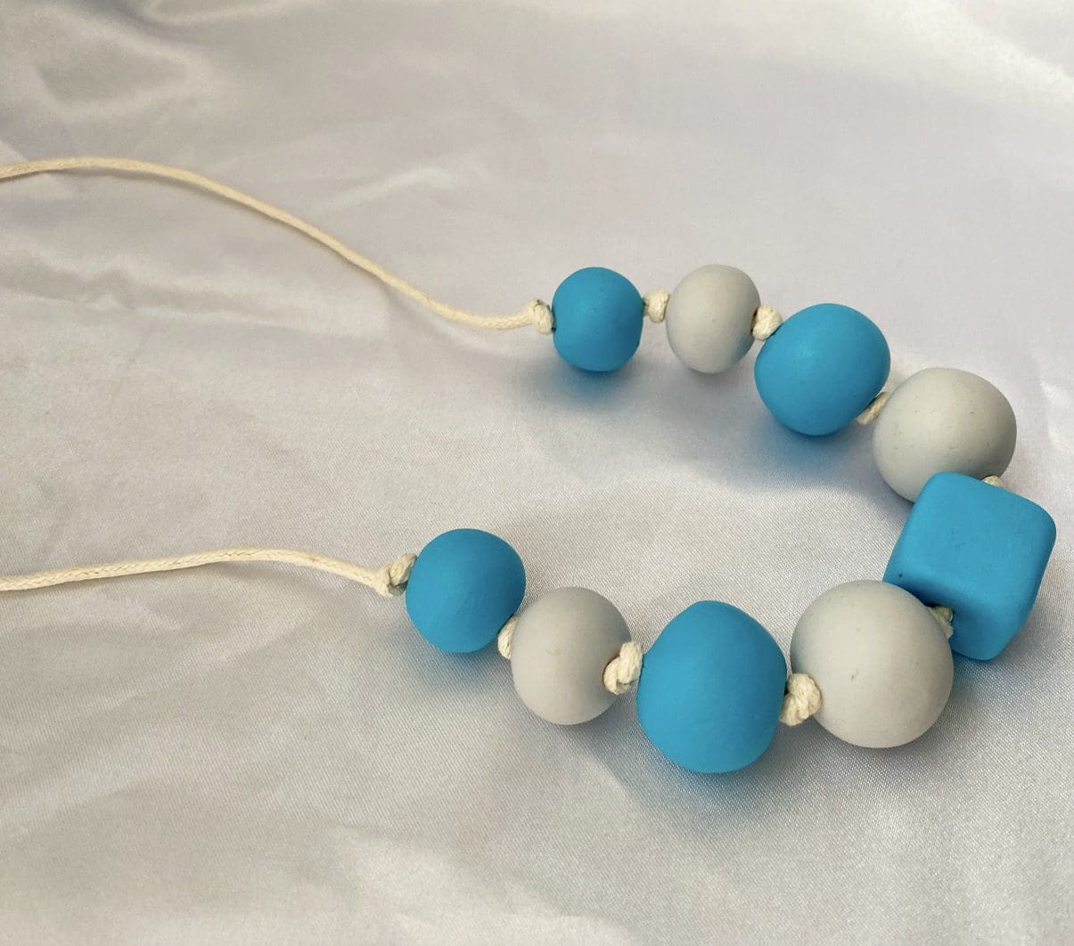 Grey and Turquoise Statement Necklace