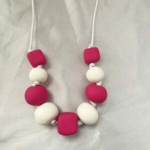 Pink and White Statement Necklace