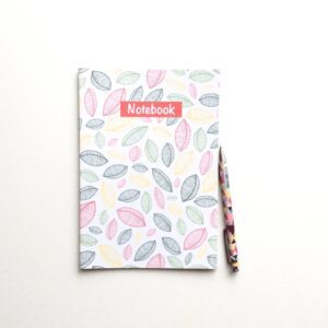 Scattered Leaves Patterned Notebook by Stacey-Ann Cole