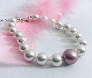 Swarovski Pink Pearl Bracelet
