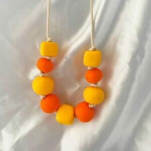 Yellow and Orange Statement Necklace