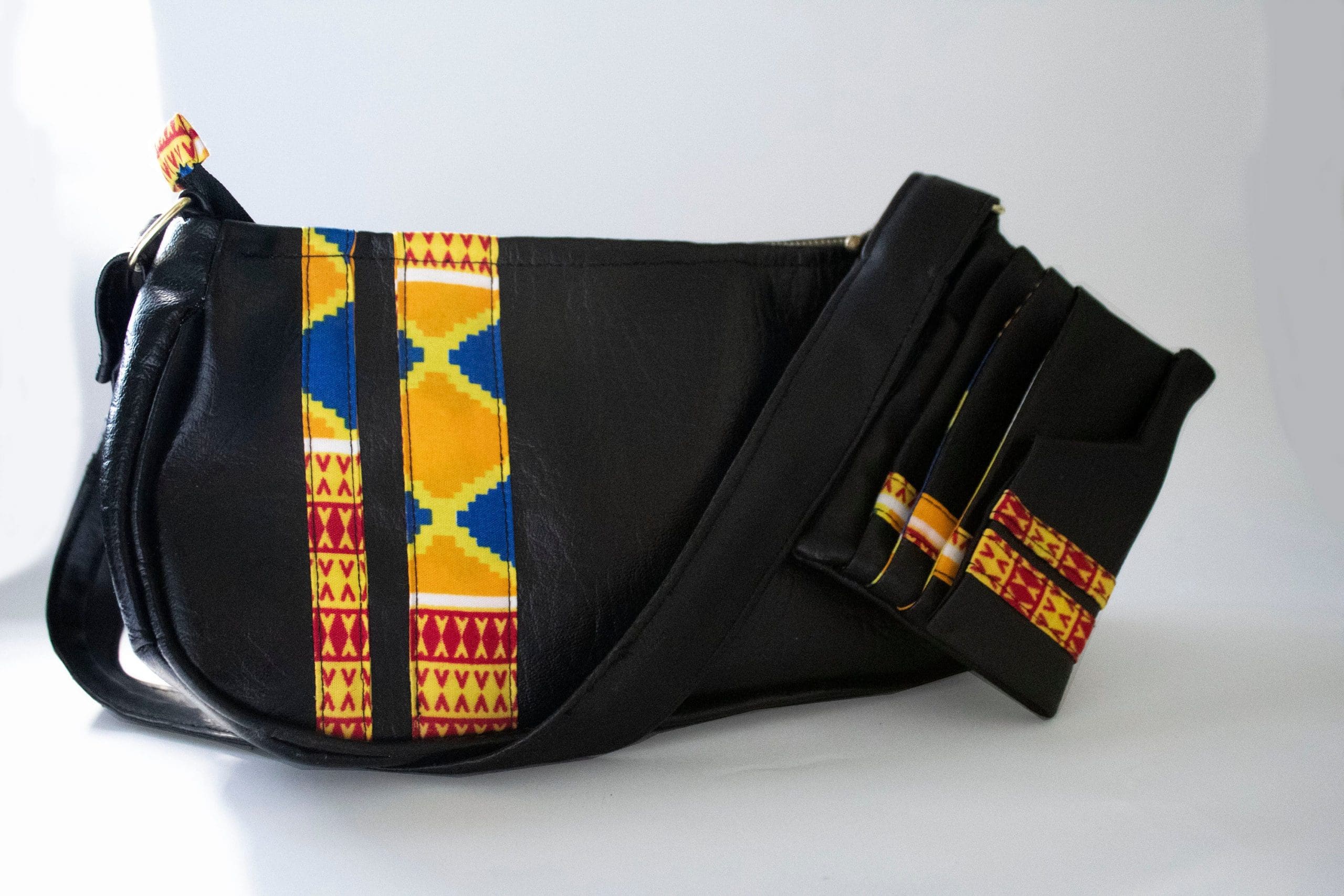 Handmade Shoulder Bag, wakuda, african print fans, black-owned brands, black pound day