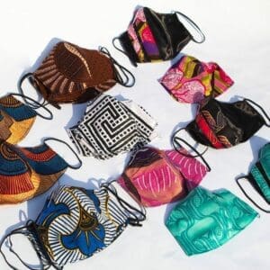 African Print Mask, wakuda, african print fans, black-owned brands, black pound day