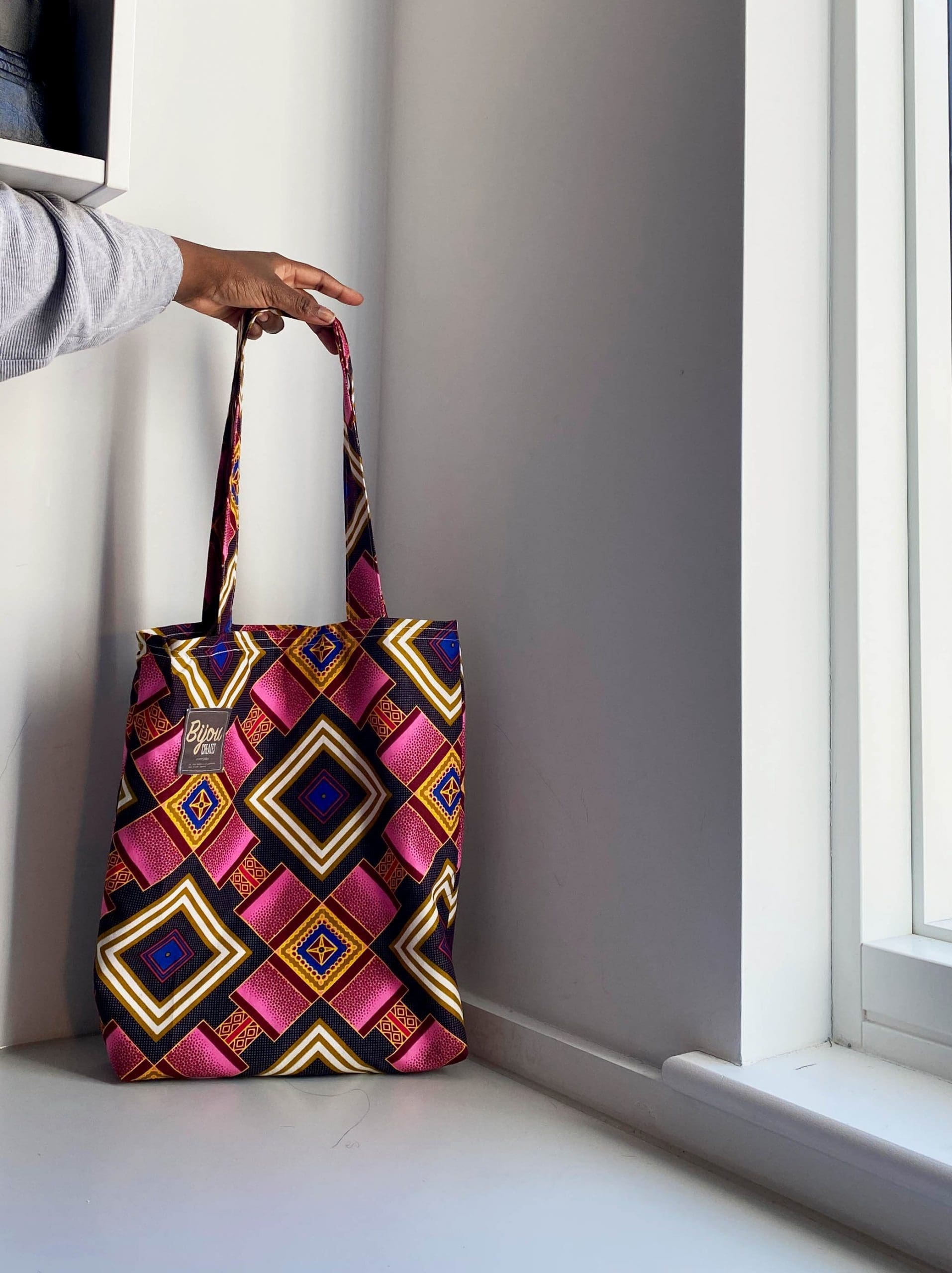 Tote Bag, wakuda, african print fans, black-owned brands, black pound day