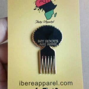My Roots Pin, wakuda, african print fans, black-owned brands, black pound day