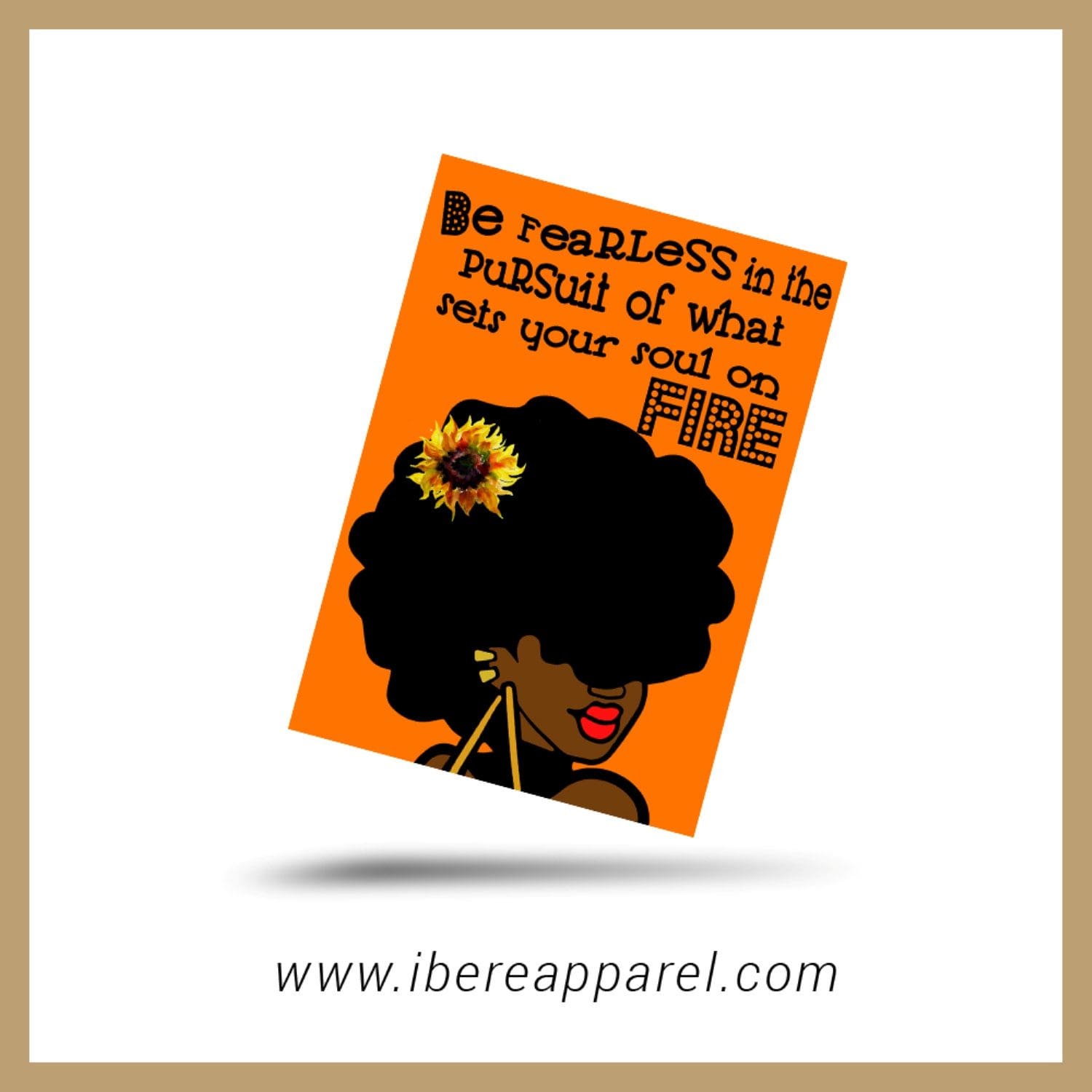 Be Fearless Card, wakuda, african print fans, black-owned brands, black pound day