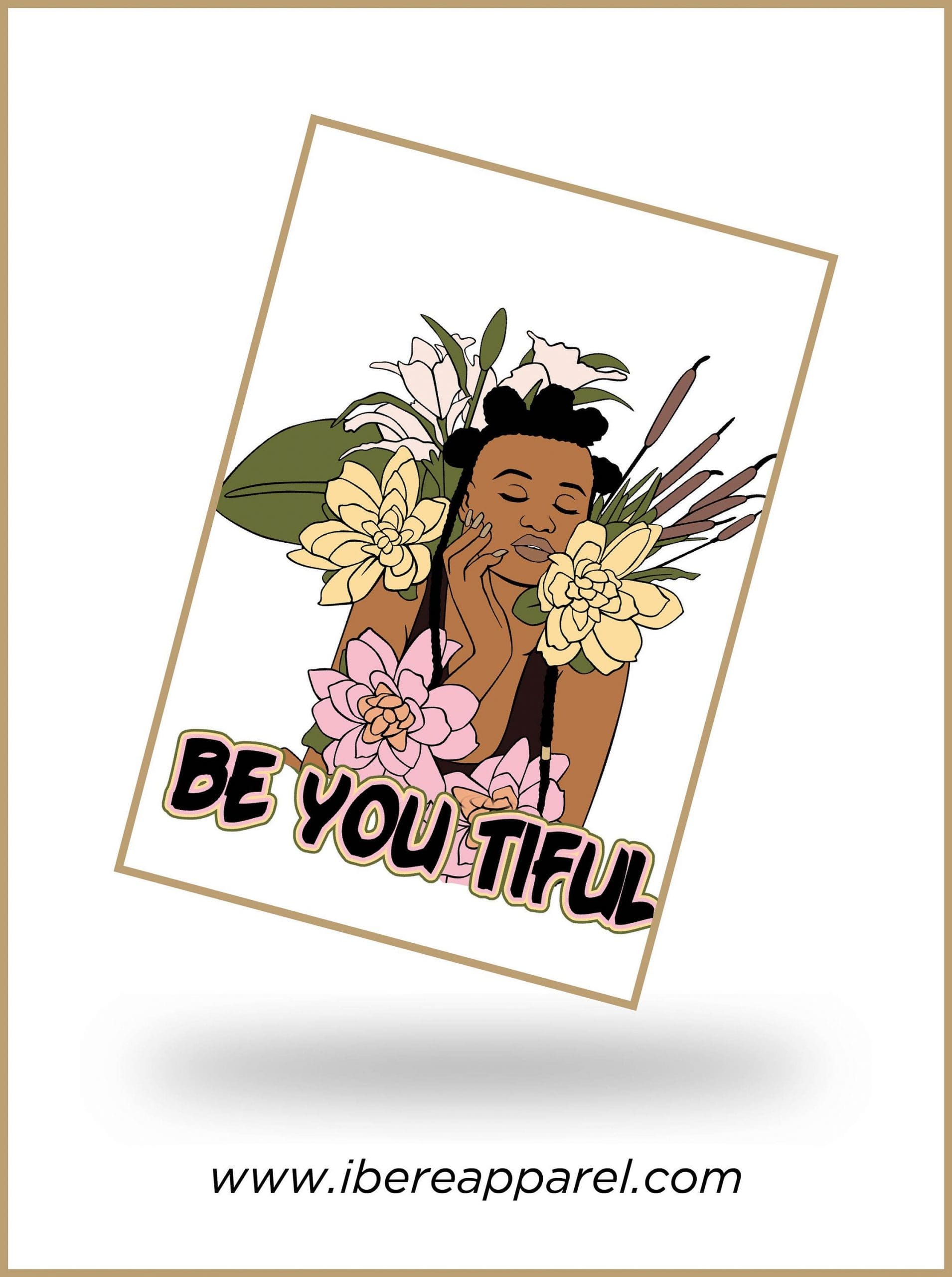 BE YOU TIFUL Card,wakuda, african print fans, black-owned brands, black pound day