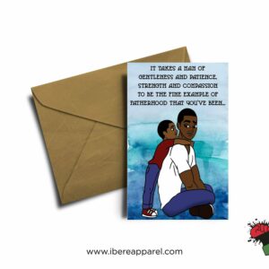 Fatherhood Greeting Card, wakuda, african print fans, black-owned brands, black pound day